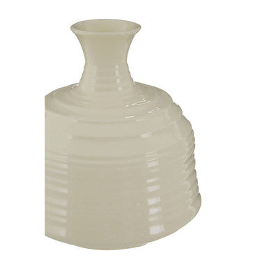 Dusk Cream Small Ribbed Ceramic Vase - image 6