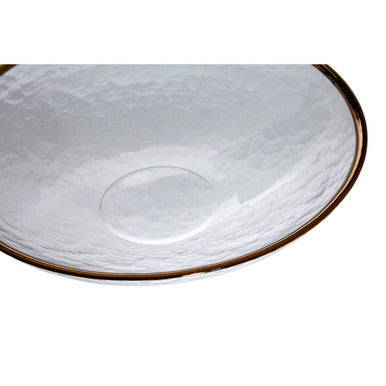 Ida Clear Glass Bowl With Gold Rim