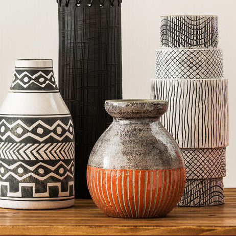 Nova Orange Earthenware Vase