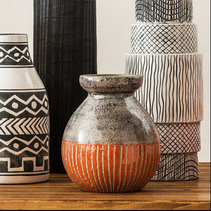 Nova Orange Earthenware Vase