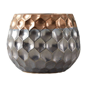 Galaxy Large Ceramic Planter with Metallic Finish