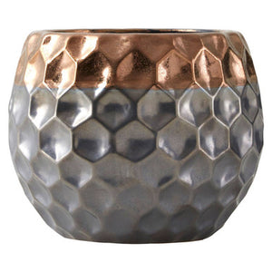 Galaxy Small Ceramic Planter with Metallic Finish