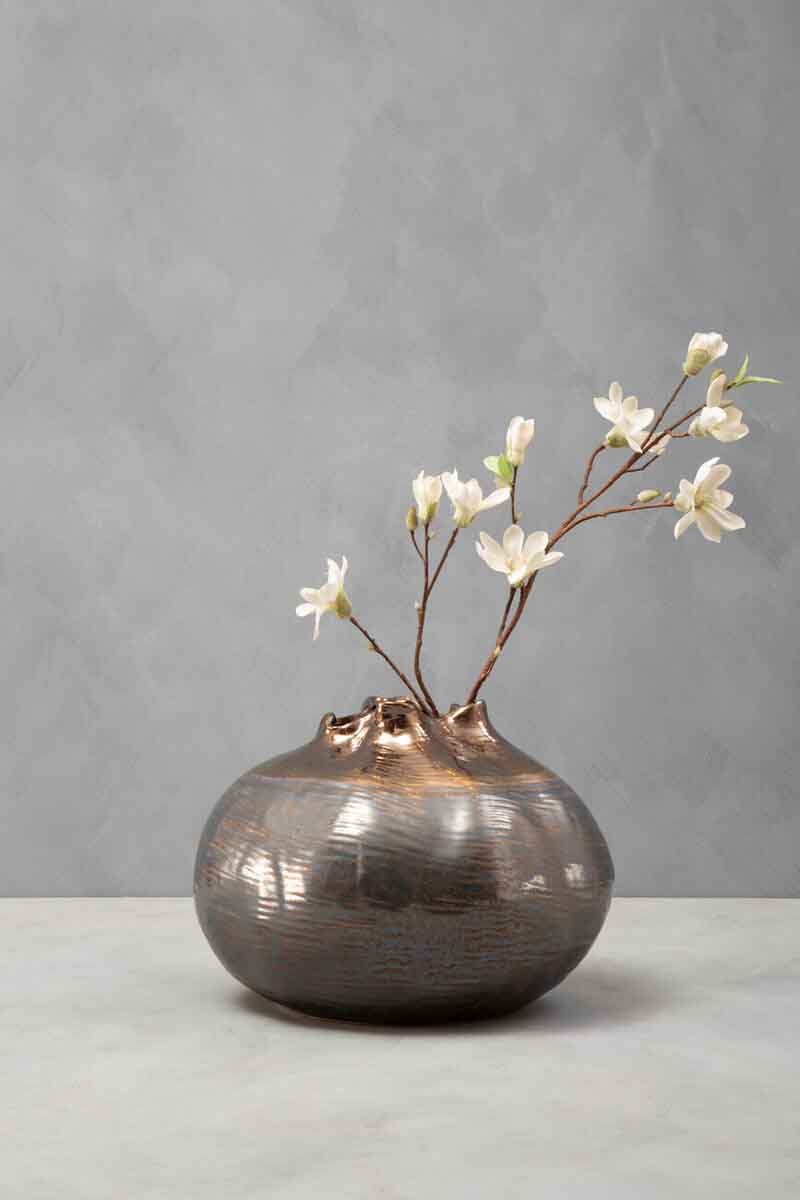 Aurora Large Metallic Vase