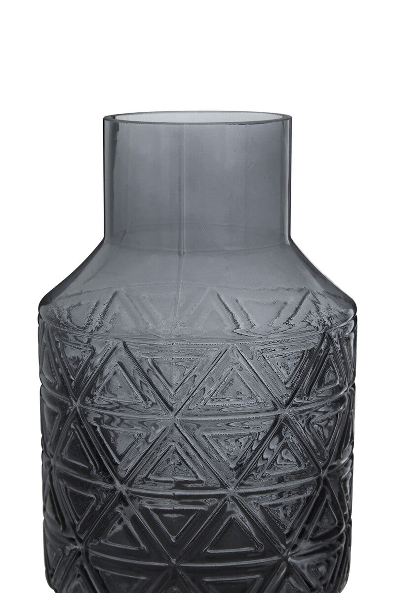 Dakota Dark Grey Glass Vase