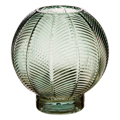 Complements Fern Green Small Glass Vase