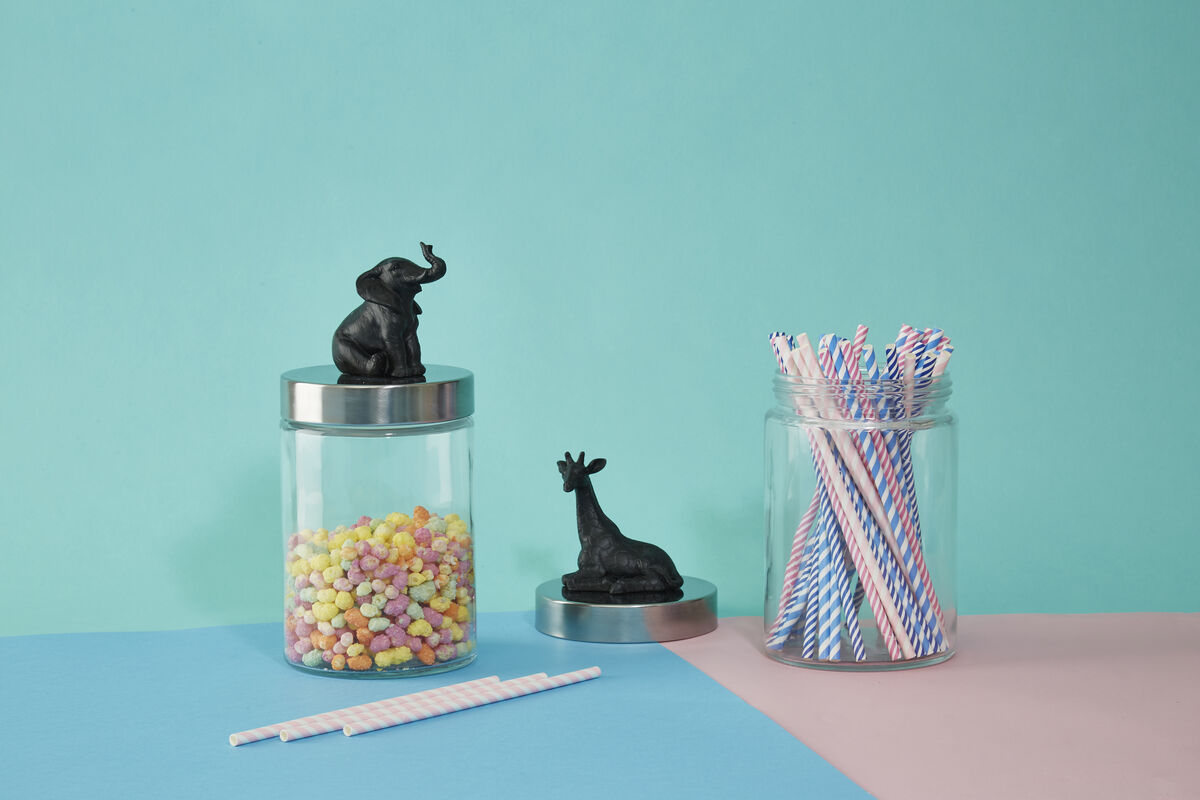 Boho Giraffe Jar