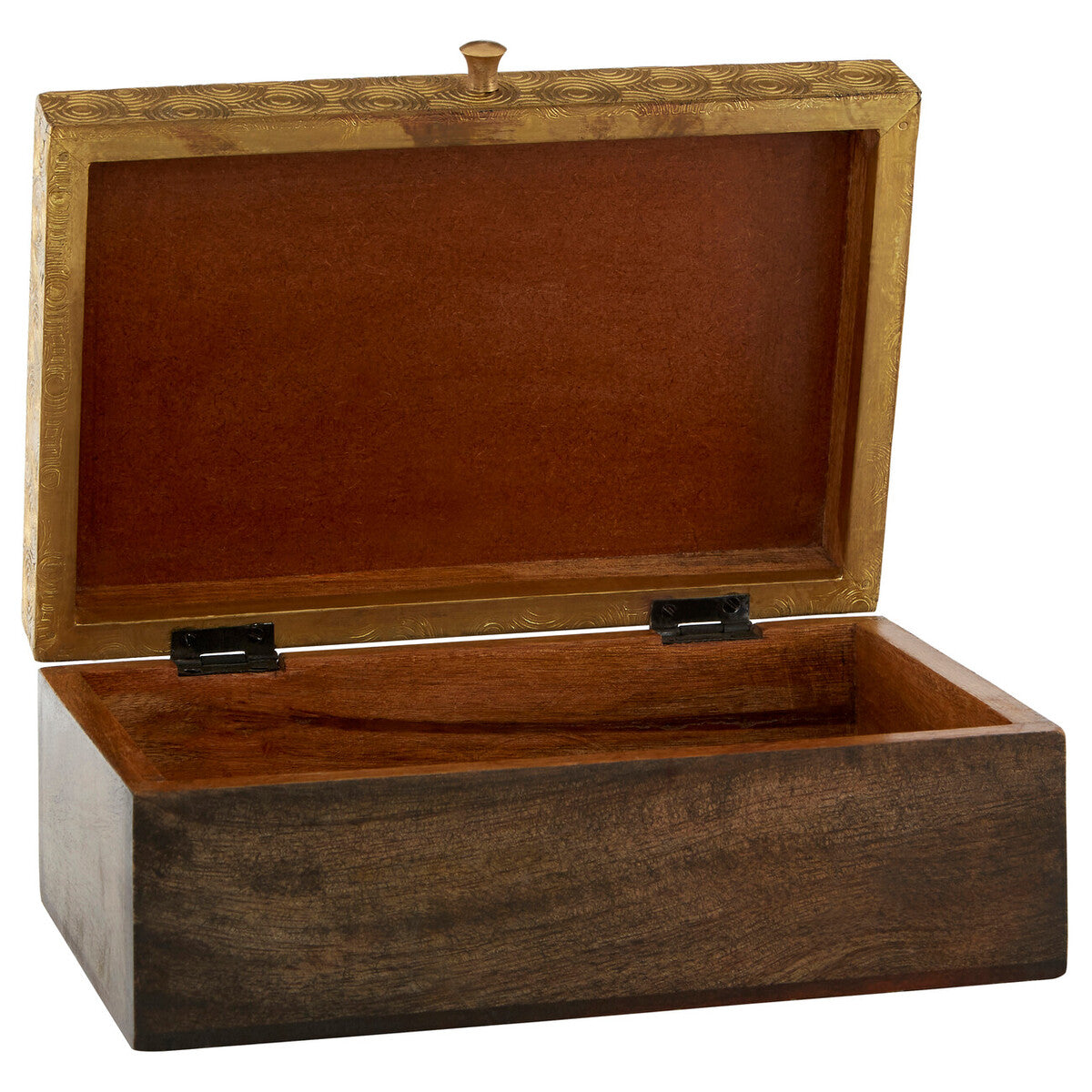 Bowerbird Gold Disc Design Large Trinket Box