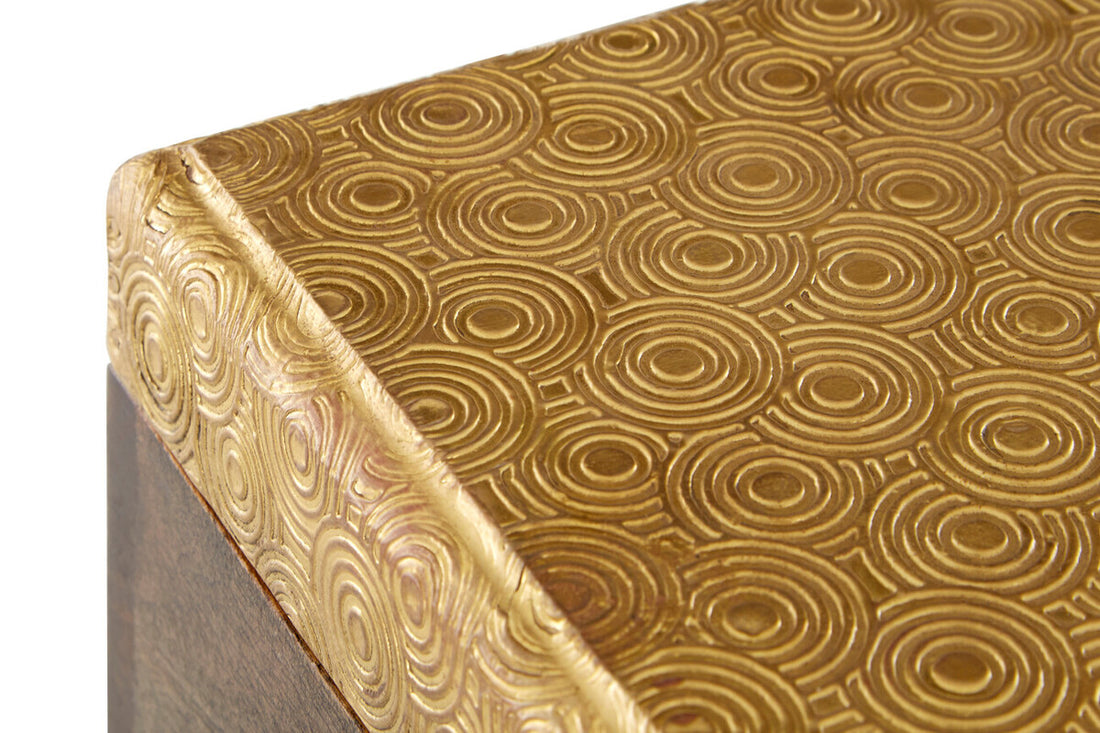 Bowerbird Gold Disc Design Large Trinket Box - image 7