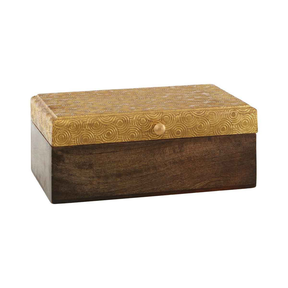 Bowerbird Gold Disc Design Large Trinket Box