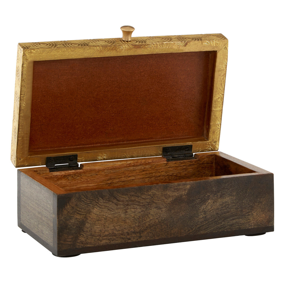 Bowerbird Gold Disc Design Small Trinket Box