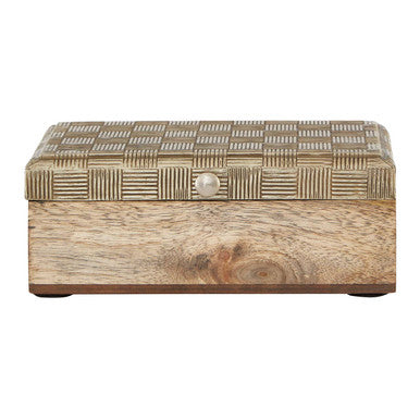 Bowerbird Metallic Hatched Small Trinket Box