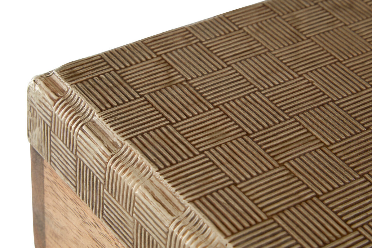 Bowerbird Metallic Hatched Small Trinket Box