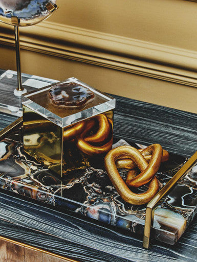 Bowerbird Black Agate Small Tray