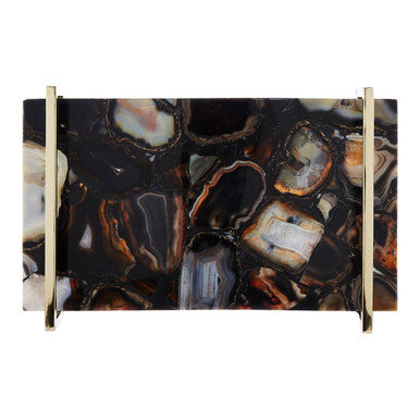 Bowerbird Black Agate Large Tray