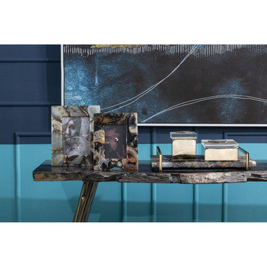 Bowerbird Black Agate Large Tray