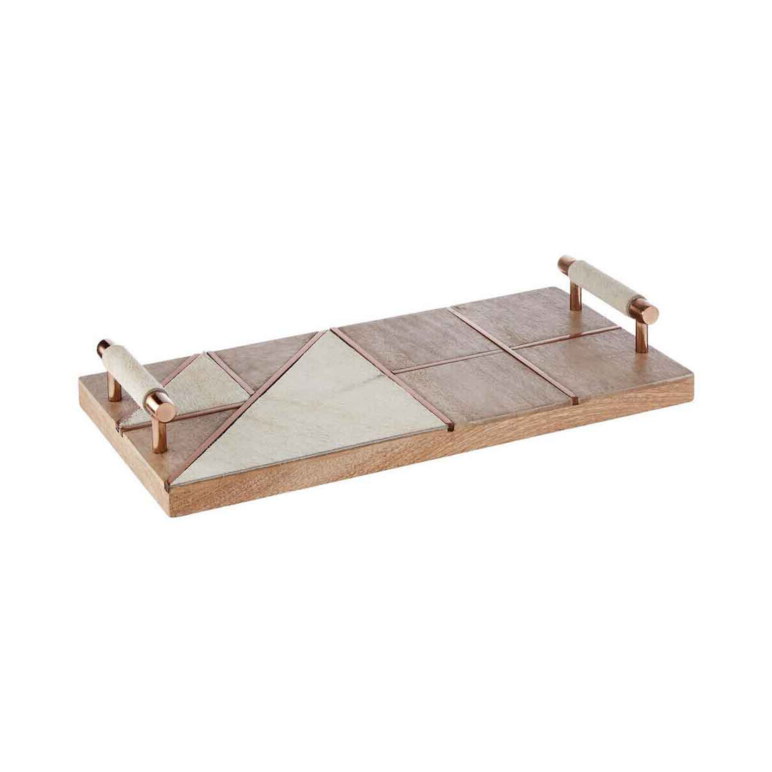 Bowerbird Cowhide And Wood Tray
