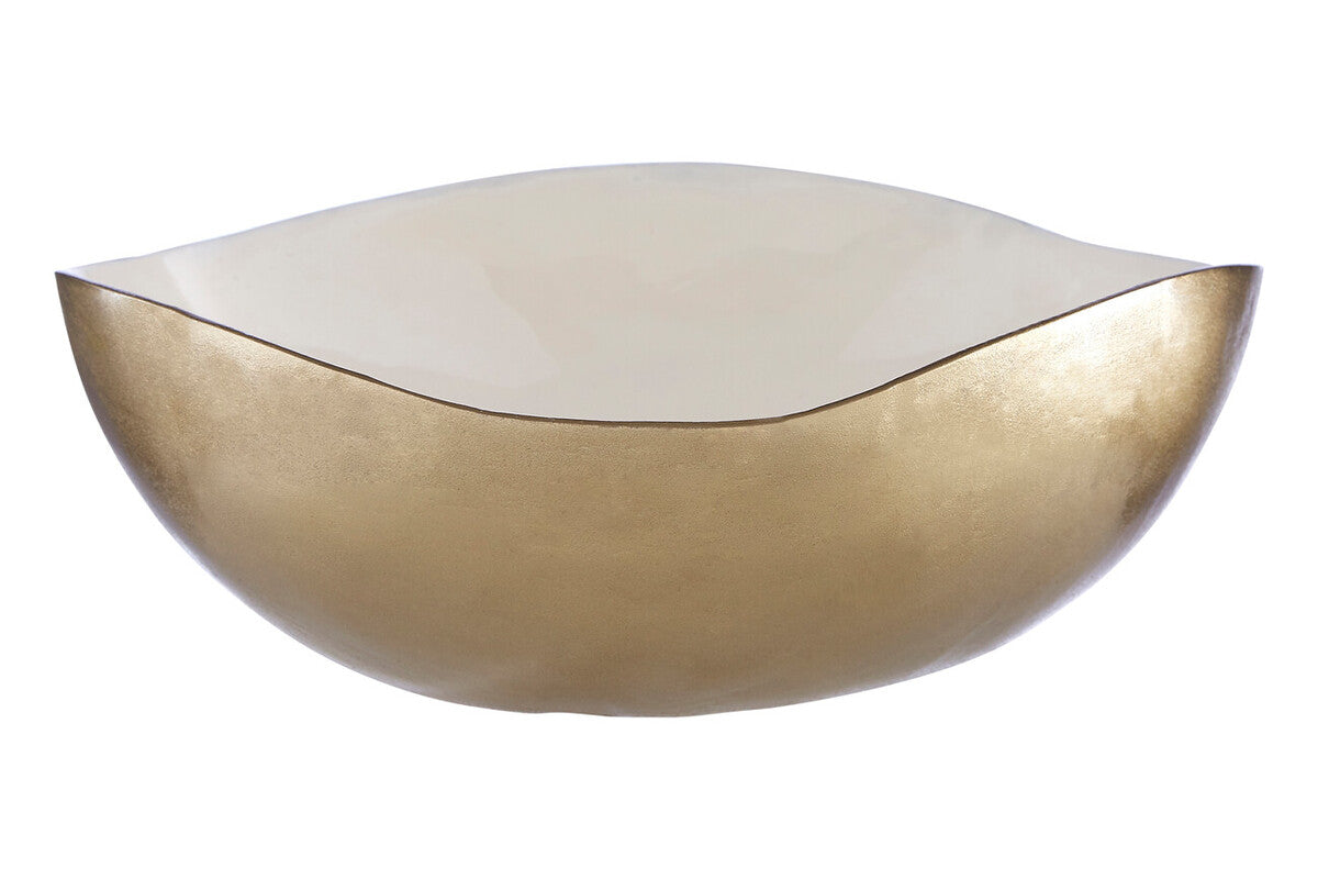 Gold decorative bowl on a white background