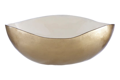 Gold decorative bowl on a white background