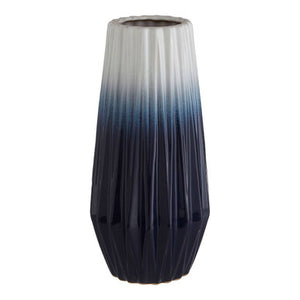 Azul Large Ombre Vase In Blue