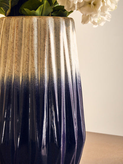 Azul Large Ombre Vase in Blue
