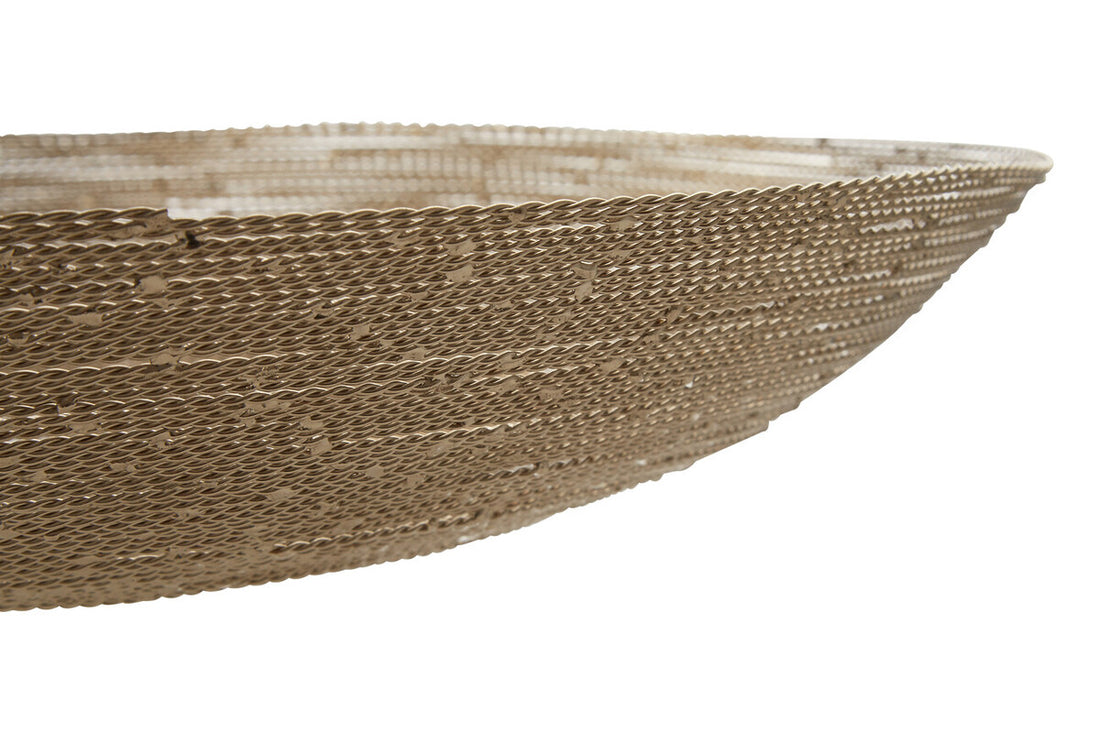 Hege Nickel Twisted Metal Small Decorative Bowl