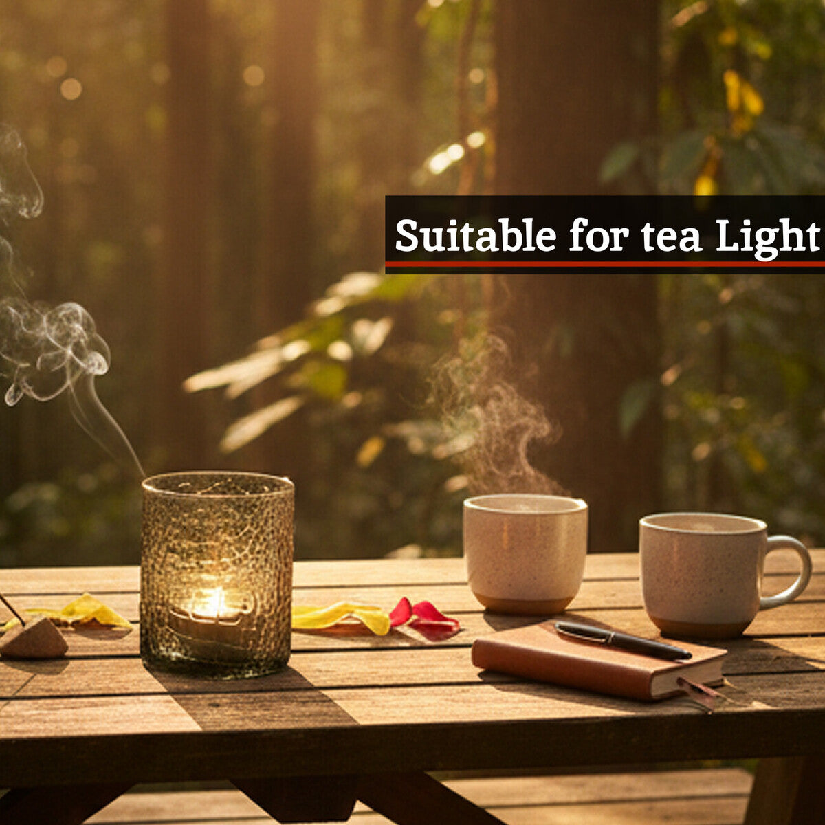 Daintree Smoked Glass Tealight Holder