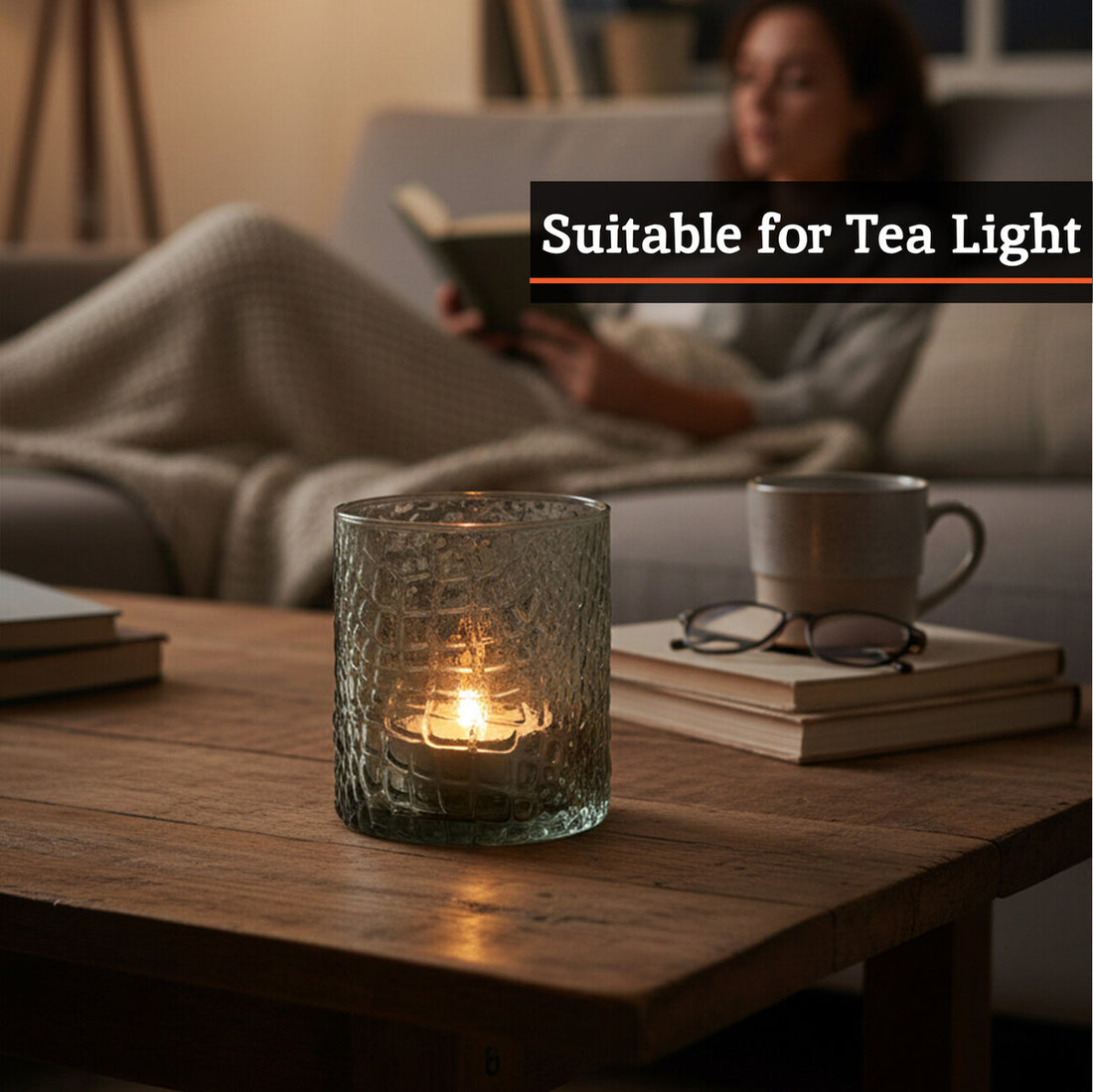 Daintree Smoked Glass Tealight Holder