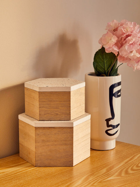 Mimo Large Terrazzo Lid Trinket Box
