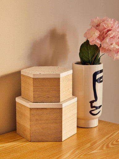 Mimo Large Terrazzo Lid Trinket Box