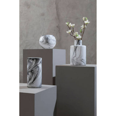 Cabell Marble Design Glass Vase - image 4