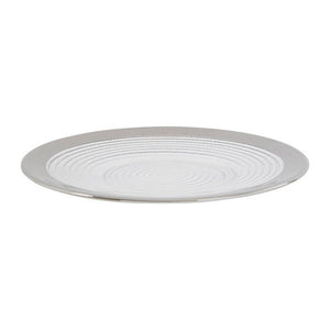 Ida 21Cm Embossed Side Plate With Silver Rim