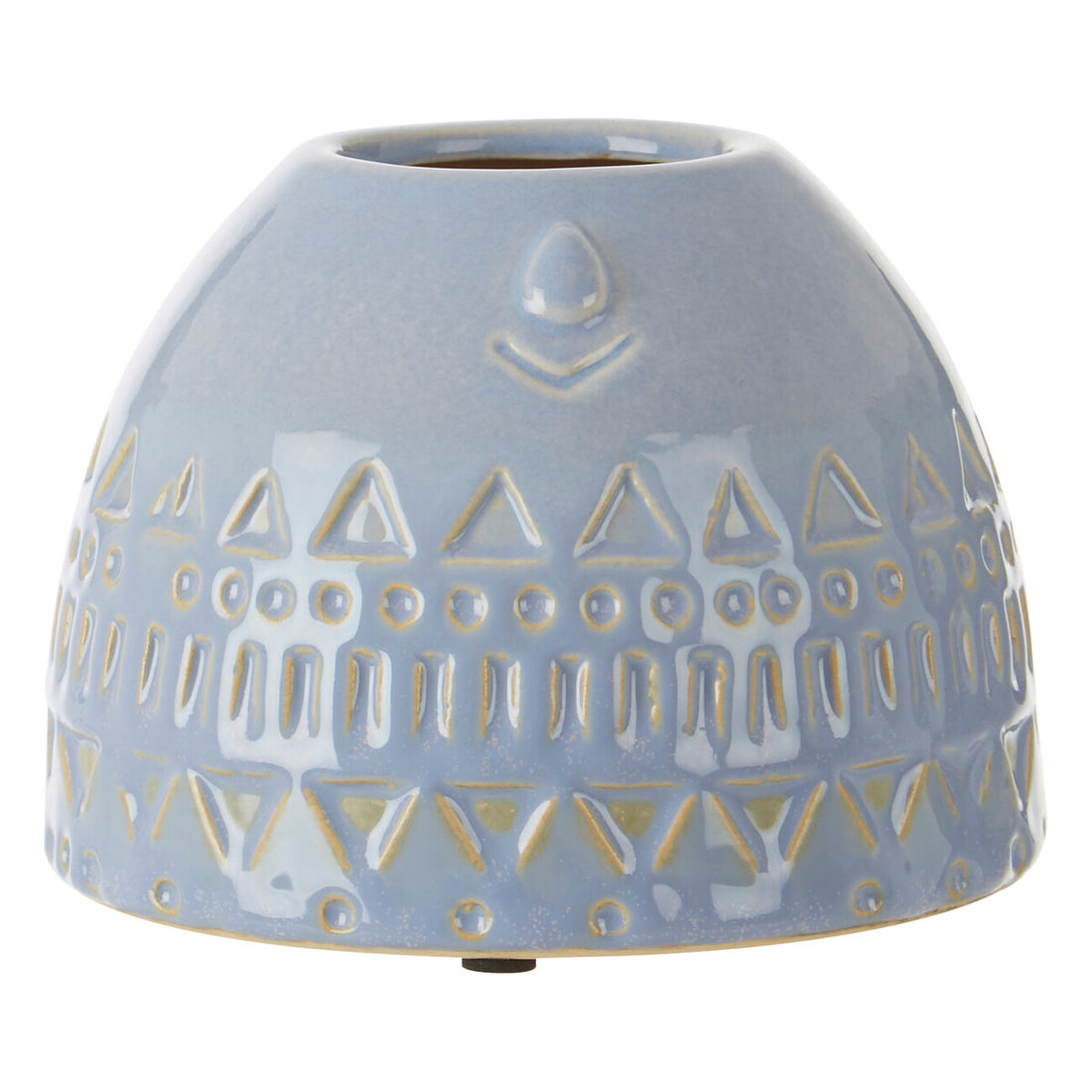 Ceramic diffuser with geometric patterns on a white background