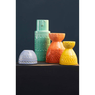 Visage Small Yellow Face Vase