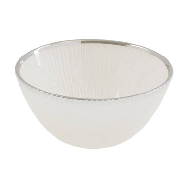 Ida 14.5Cm White Glass Bowl
