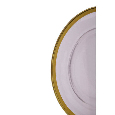 Ida 27Cm Dinner Plate With Gold Rim