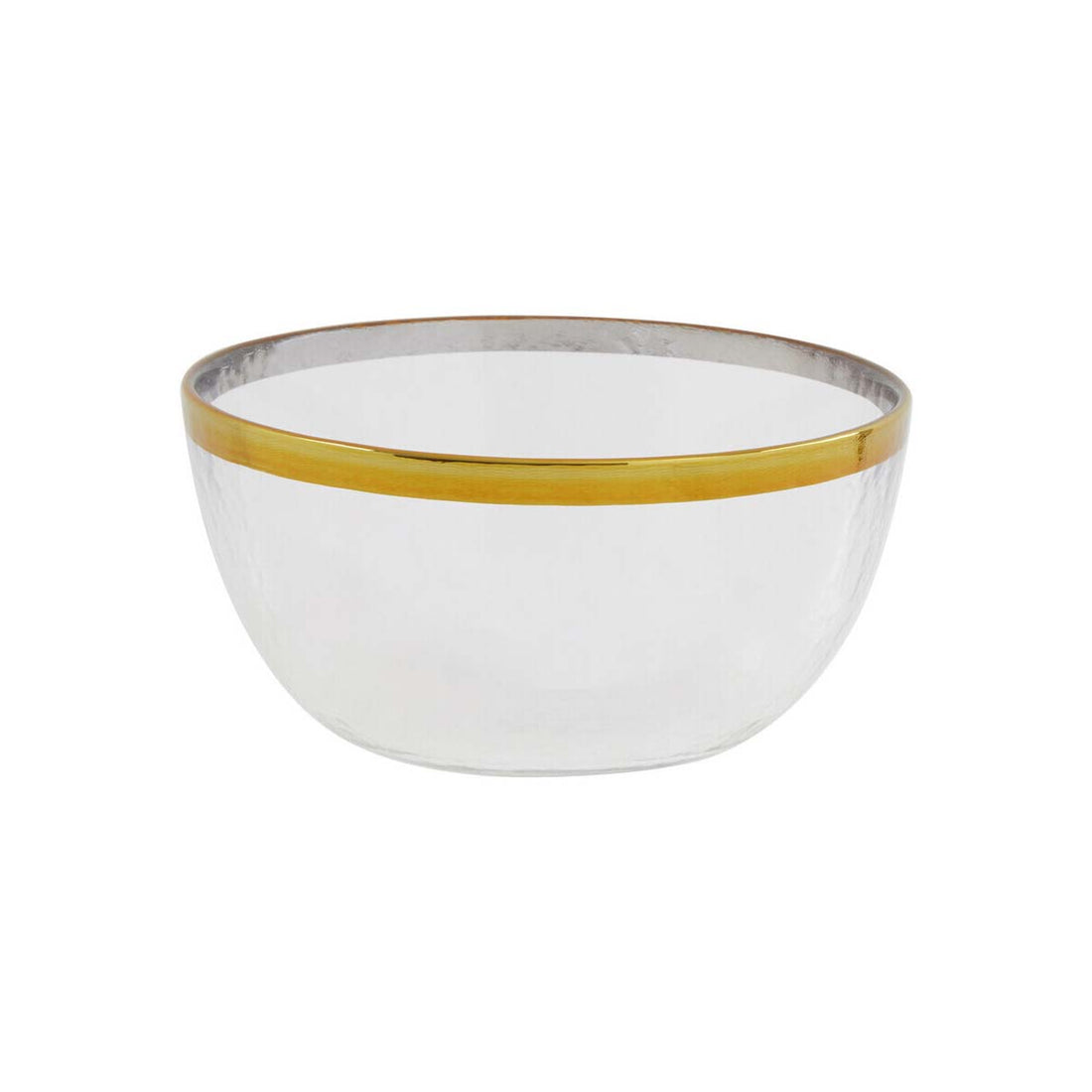 Ida 15cm Glass Bowl With Gold Rim