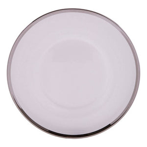 Ida Glass Charger Plate With Silver Rim