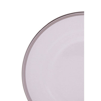Ida Glass Charger Plate With Silver Rim