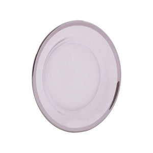 Ida 21Cm Plain Side Plate With Silver Rim