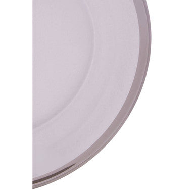 Ida 21Cm Plain Side Plate With Silver Rim