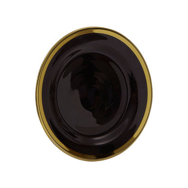 Ida 27Cm Black Glass Dinner Plate