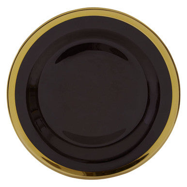 Ida 27Cm Black Glass Dinner Plate