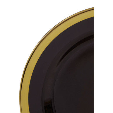 Ida 27Cm Black Glass Dinner Plate