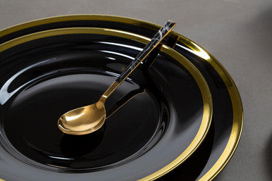 Ida 21Cm Black Glass Side Plate