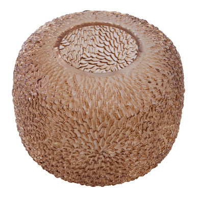 Colbie Small Embossed Amber Glass Vase