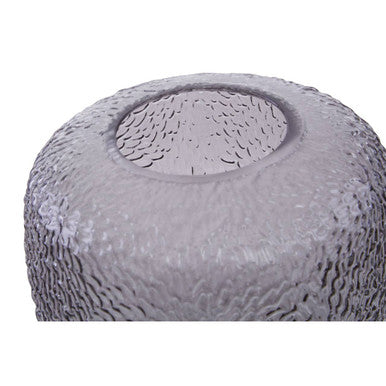 Colbie Small Embossed Grey Glass Vase