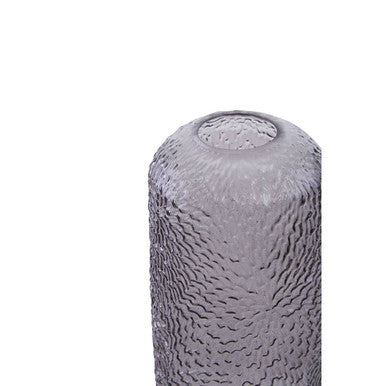 Colbie Large Embossed Grey Glass Vase