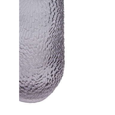 Colbie Large Embossed Grey Glass Vase