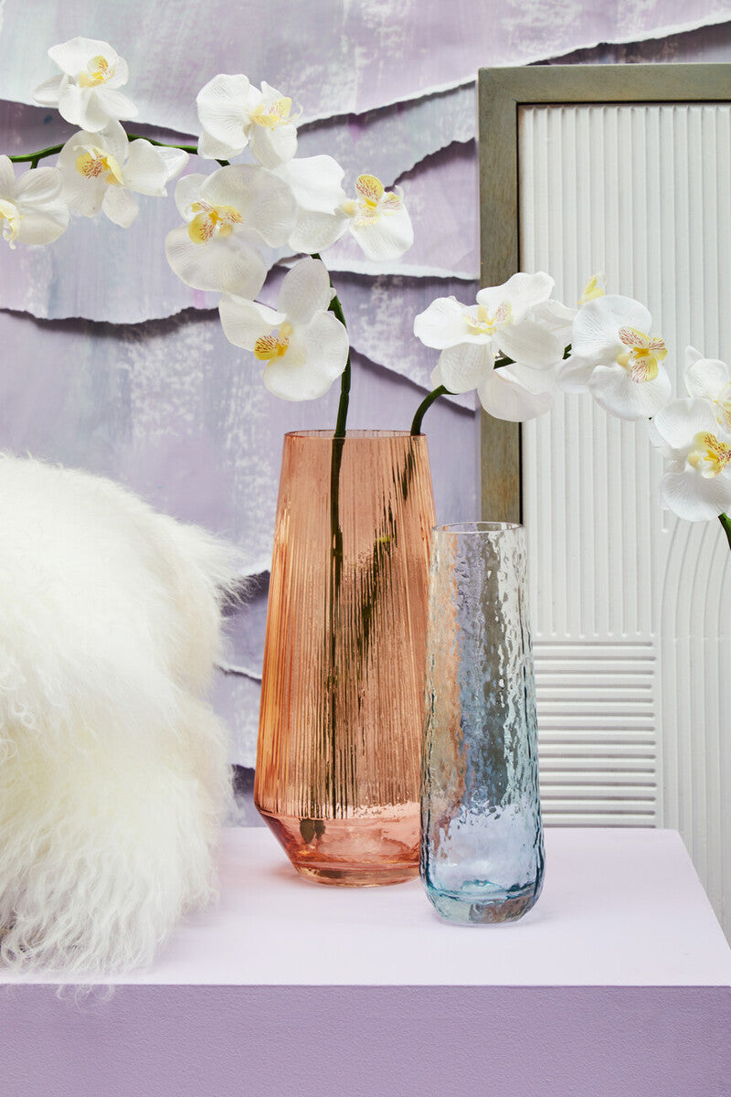 Brock Small Blue Ombre Glass Vase