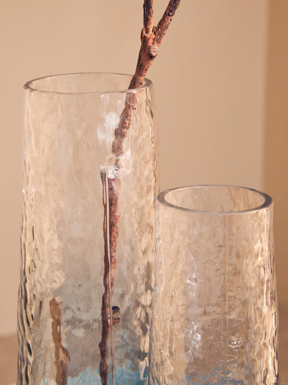 Brock large blue glass vase